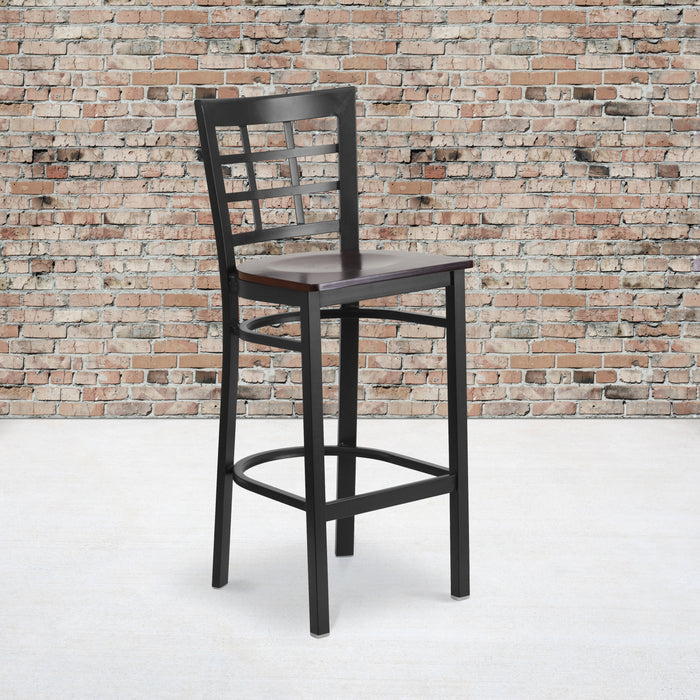 Black Window Stool-Wal Seat