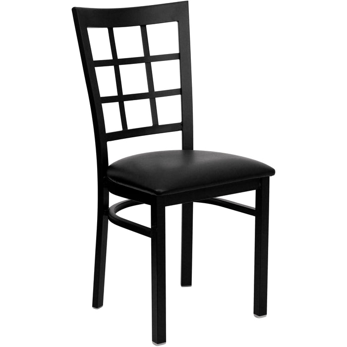 Black Window Chair-Black Seat
