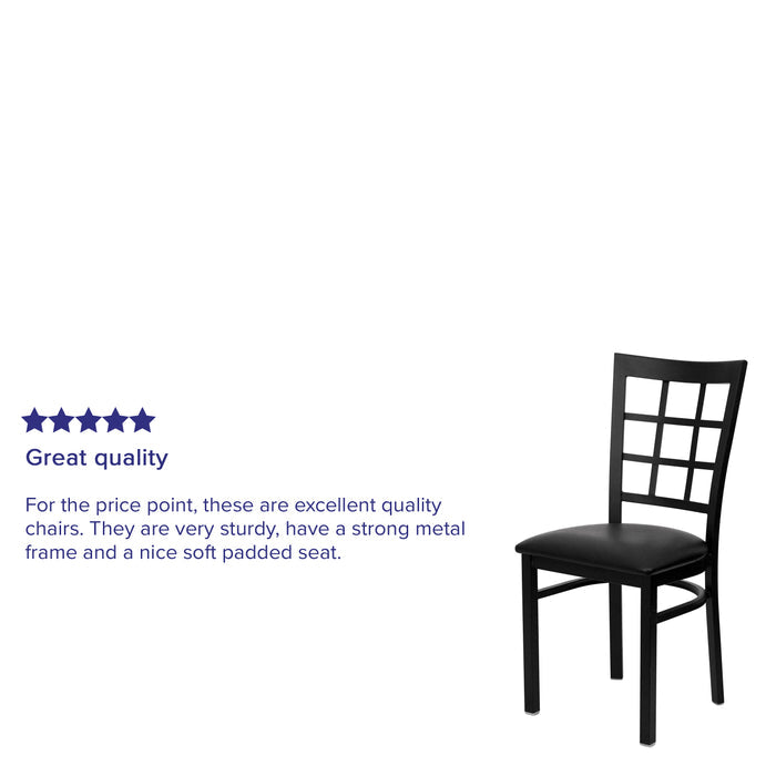 Black Window Chair-Black Seat