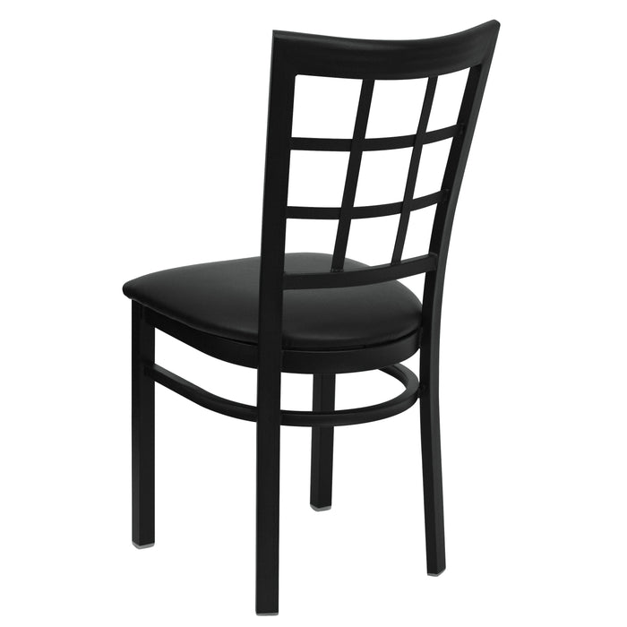 Black Window Chair-Black Seat