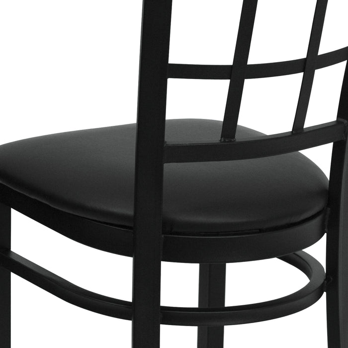 Black Window Chair-Black Seat