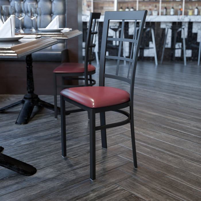 Black Window Chair-Burg Seat