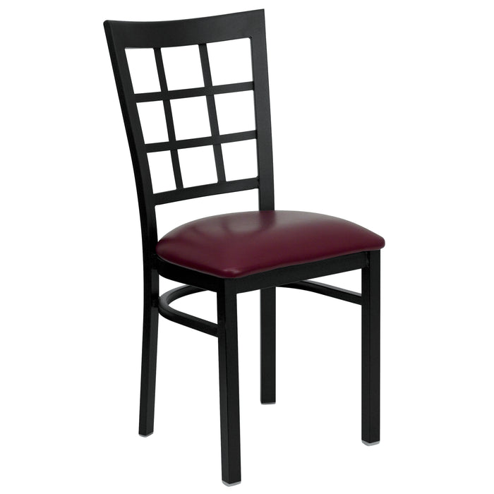 Black Window Chair-Burg Seat
