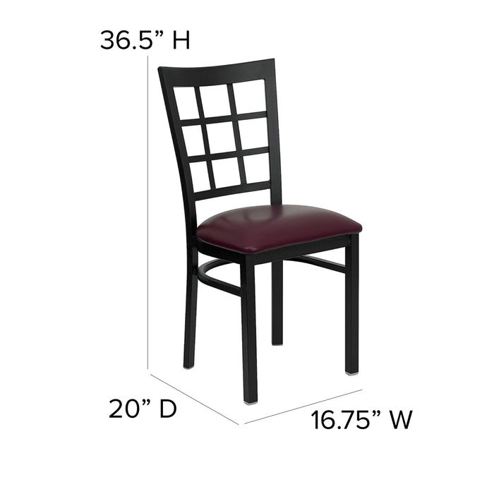 Black Window Chair-Burg Seat