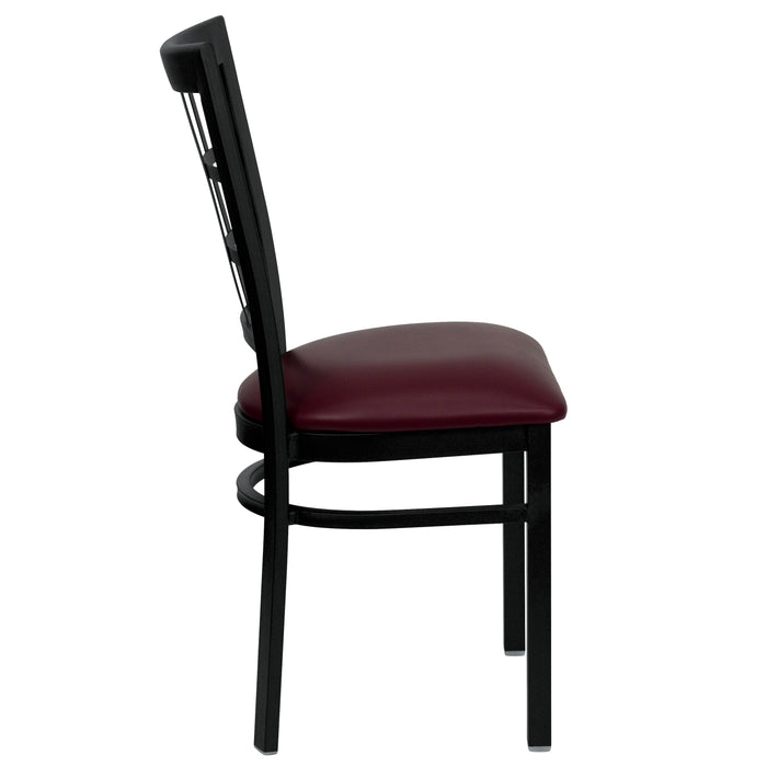 Black Window Chair-Burg Seat