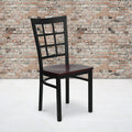 Black Window Chair-Mah Seat