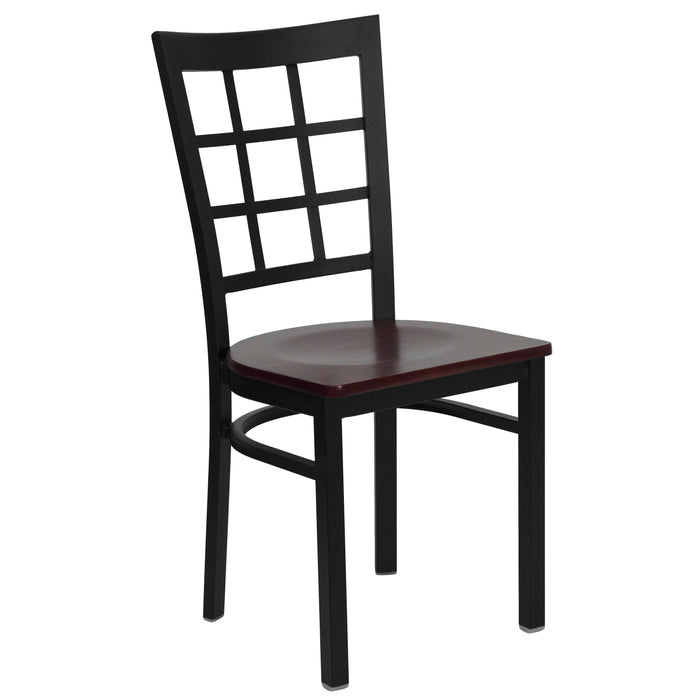 Black Window Chair-Mah Seat