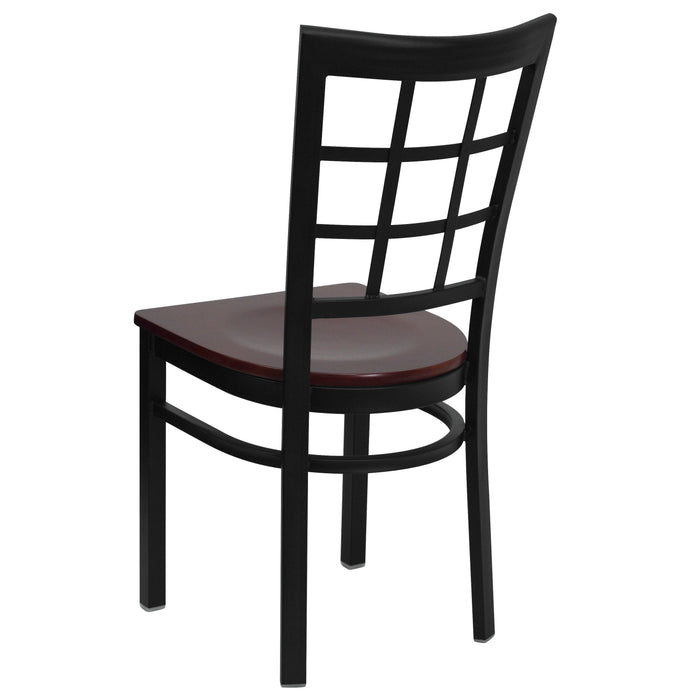 Black Window Chair-Mah Seat