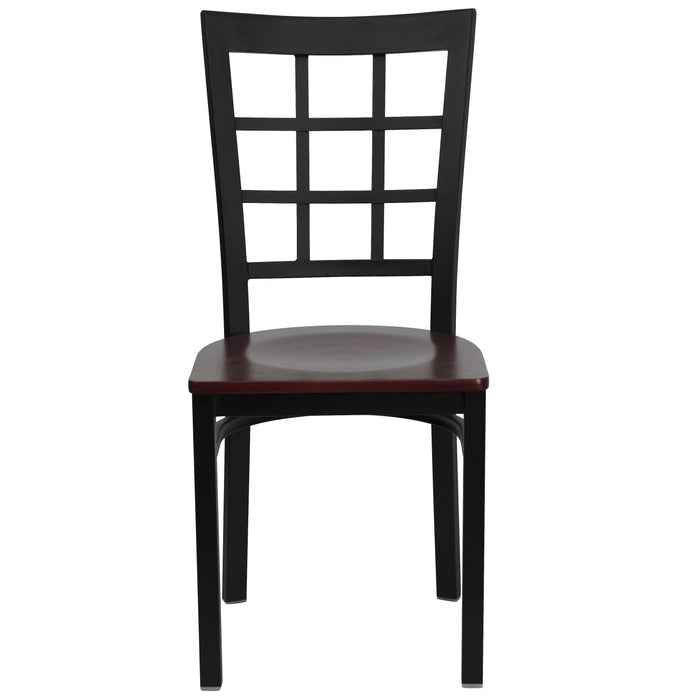 Black Window Chair-Mah Seat