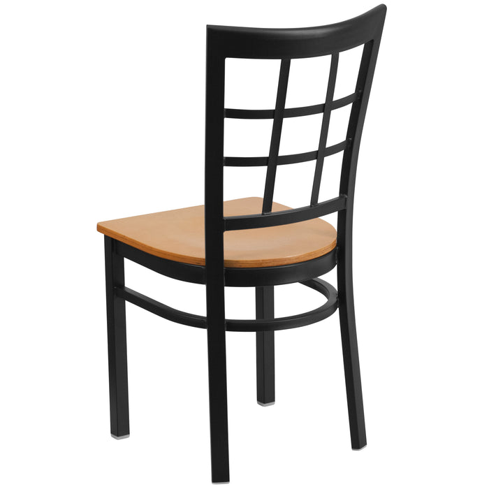 Black Window Chair-Nat Seat