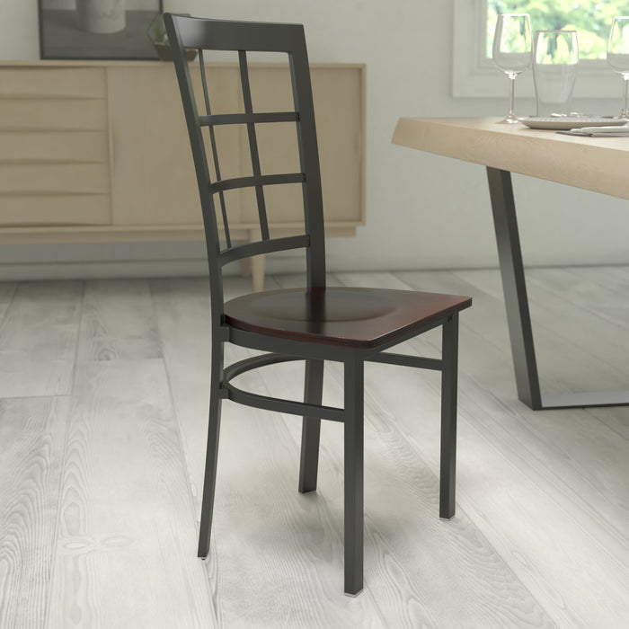 Black Window Chair-Wal Seat