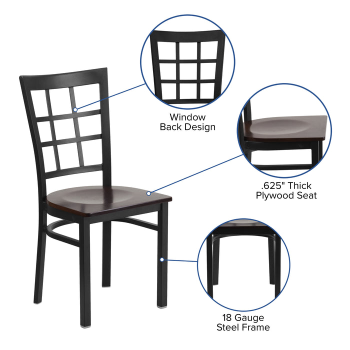 Black Window Chair-Wal Seat