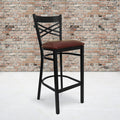 Black X Stool-Burg Seat