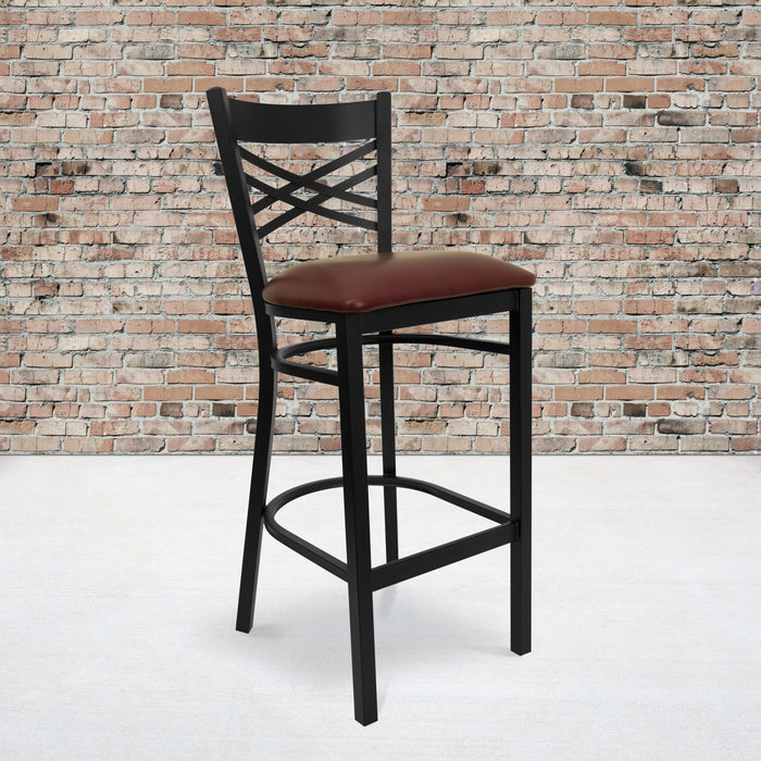 Black X Stool-Burg Seat