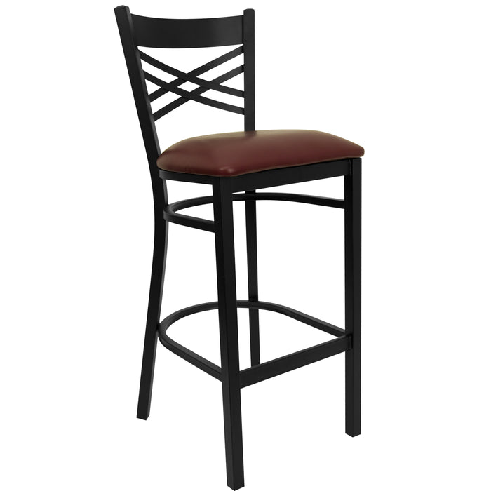 Black X Stool-Burg Seat