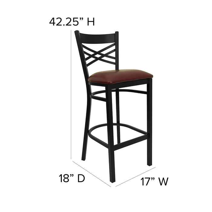 Black X Stool-Burg Seat