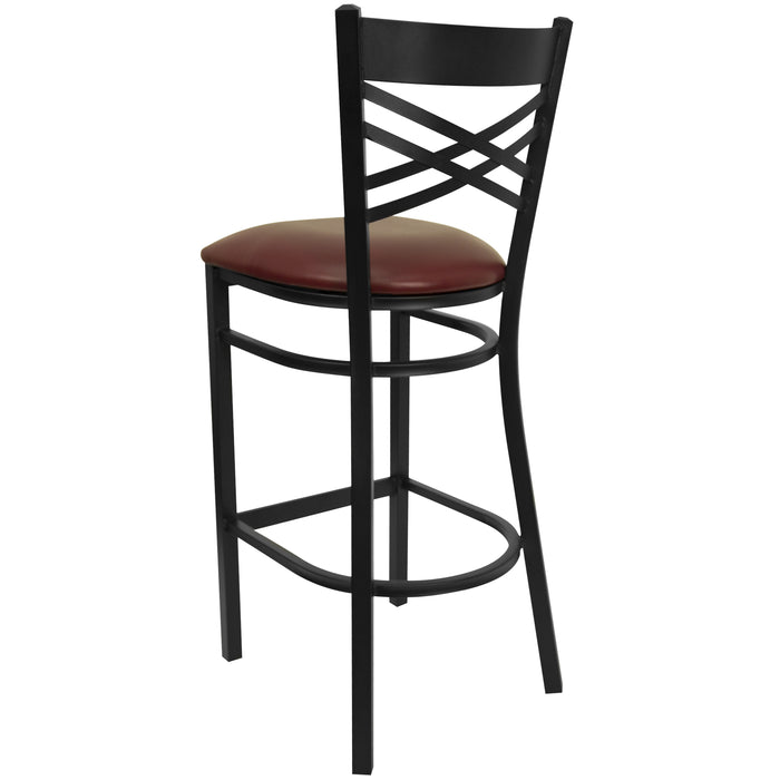 Black X Stool-Burg Seat