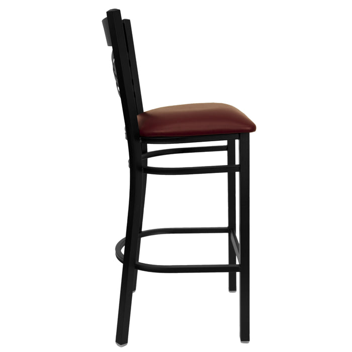 Black X Stool-Burg Seat