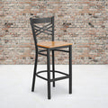 Black X Stool-Nat Seat