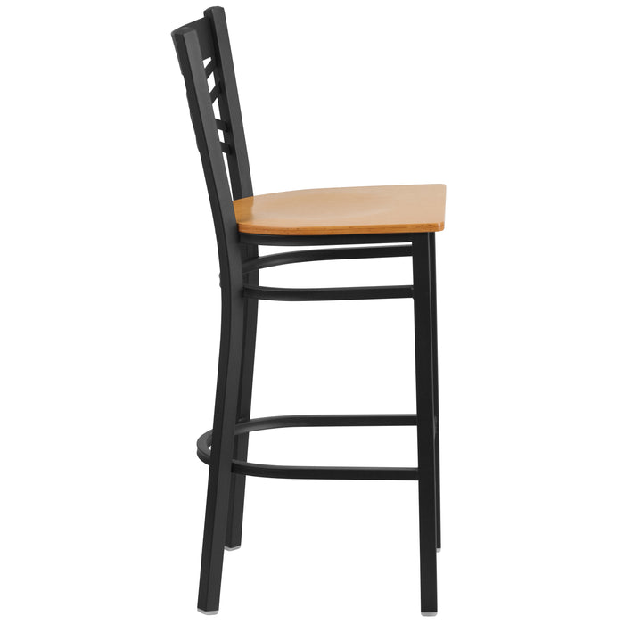 Black X Stool-Nat Seat