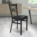 Black X Chair-Black Seat