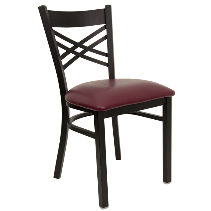 Black X Chair-Burg Seat