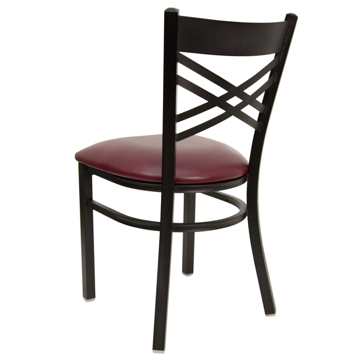 Black X Chair-Burg Seat