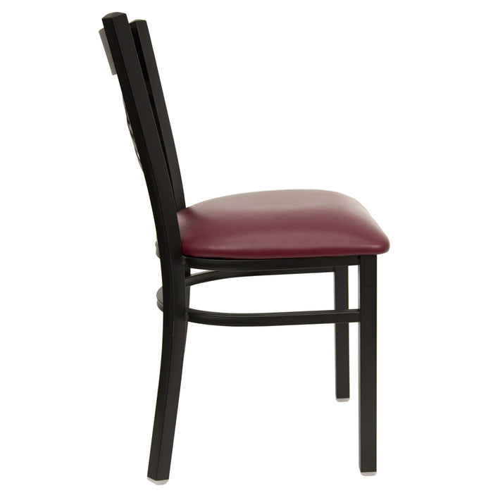 Black X Chair-Burg Seat