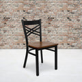 Black X Chair-Cherry Seat
