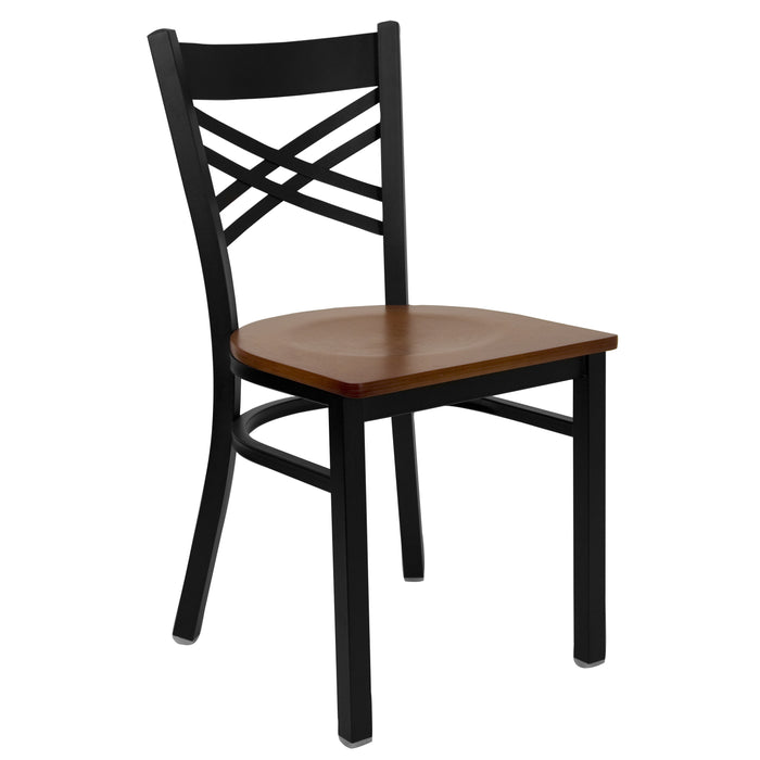 Black X Chair-Cherry Seat