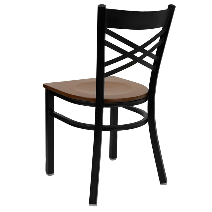 Black X Chair-Cherry Seat