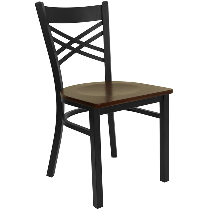 Black X Chair-Mah Seat
