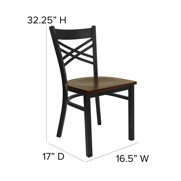Black X Chair-Mah Seat