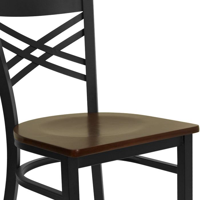 Black X Chair-Mah Seat