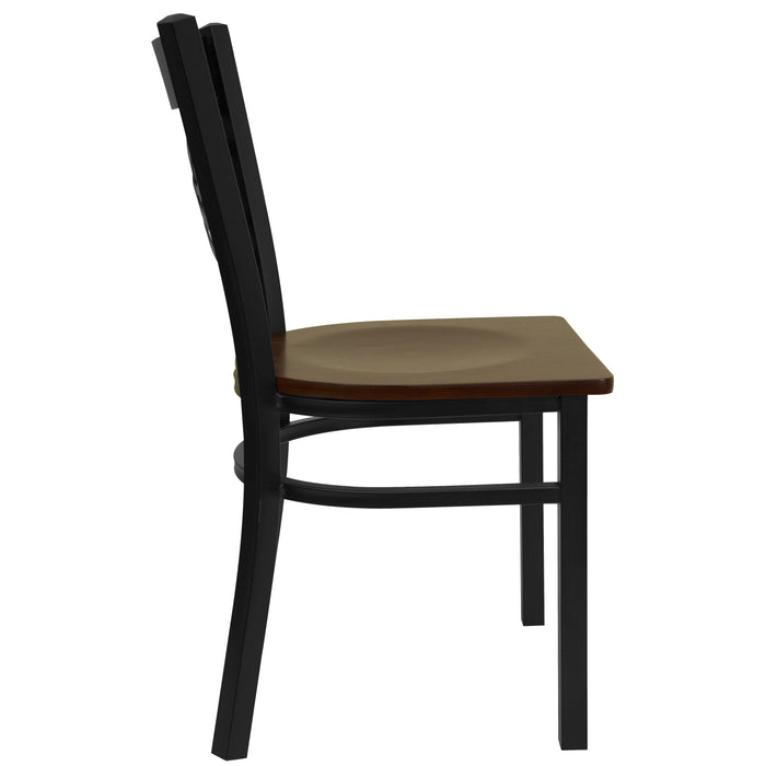 Black X Chair-Mah Seat
