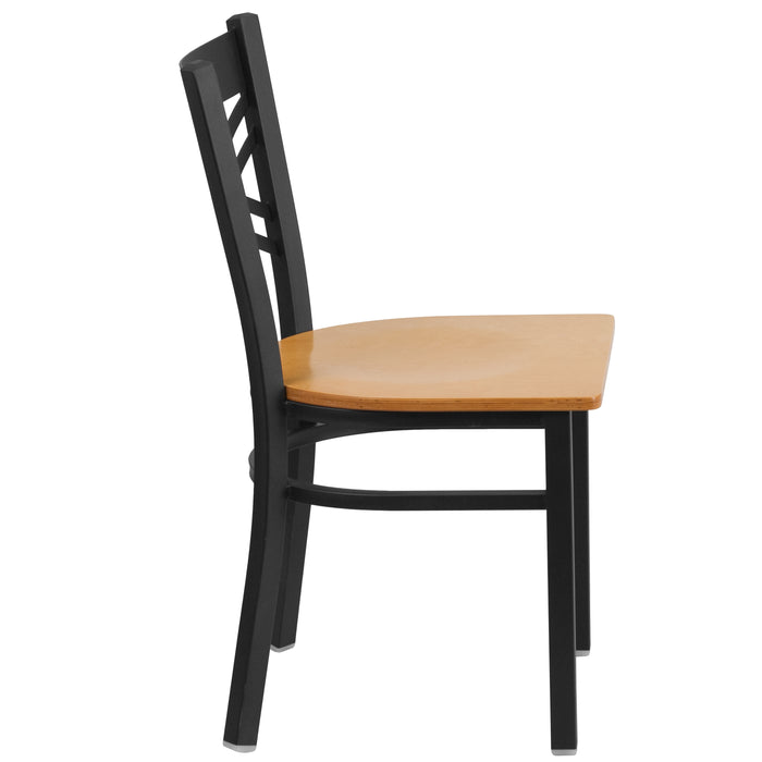 Black X Chair-Nat Seat