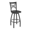 Black X Swivel Stool-BLK Seat