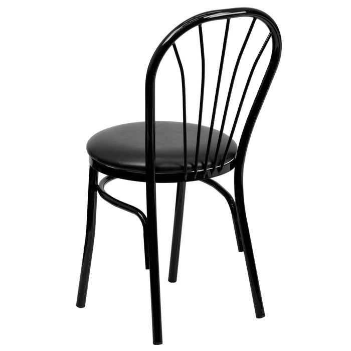 Black Fan Chair-Black Seat