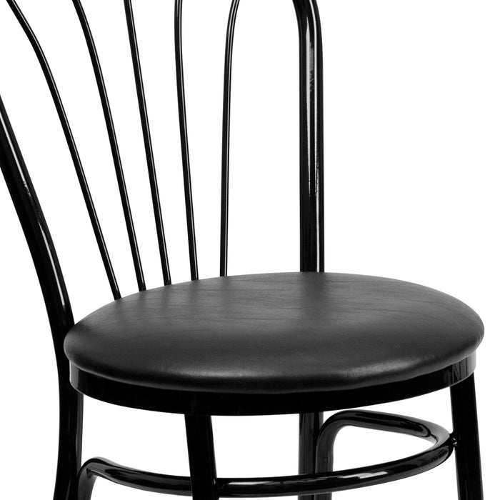 Black Fan Chair-Black Seat
