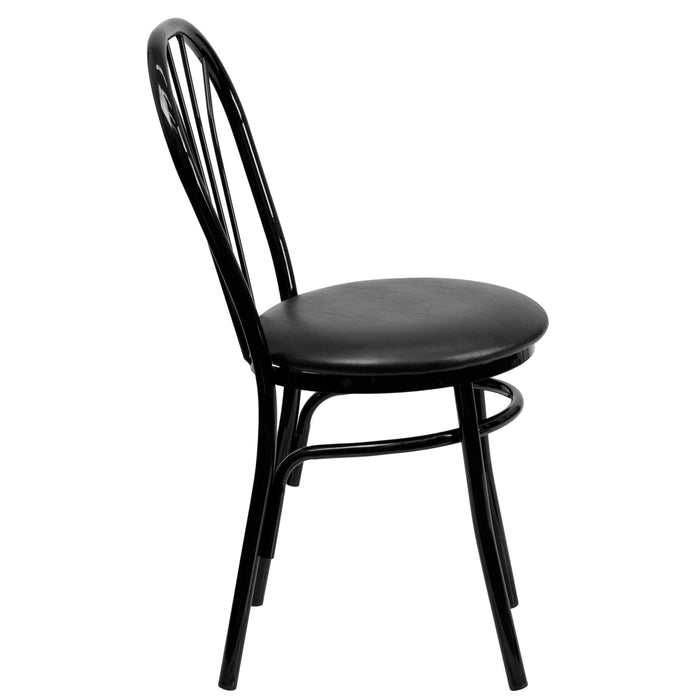 Black Fan Chair-Black Seat