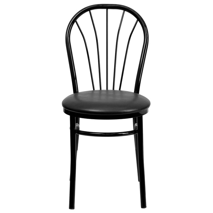Black Fan Chair-Black Seat