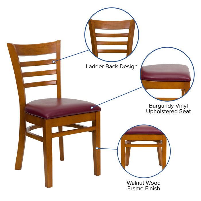 Cherry Wood Chair-Burg Vinyl