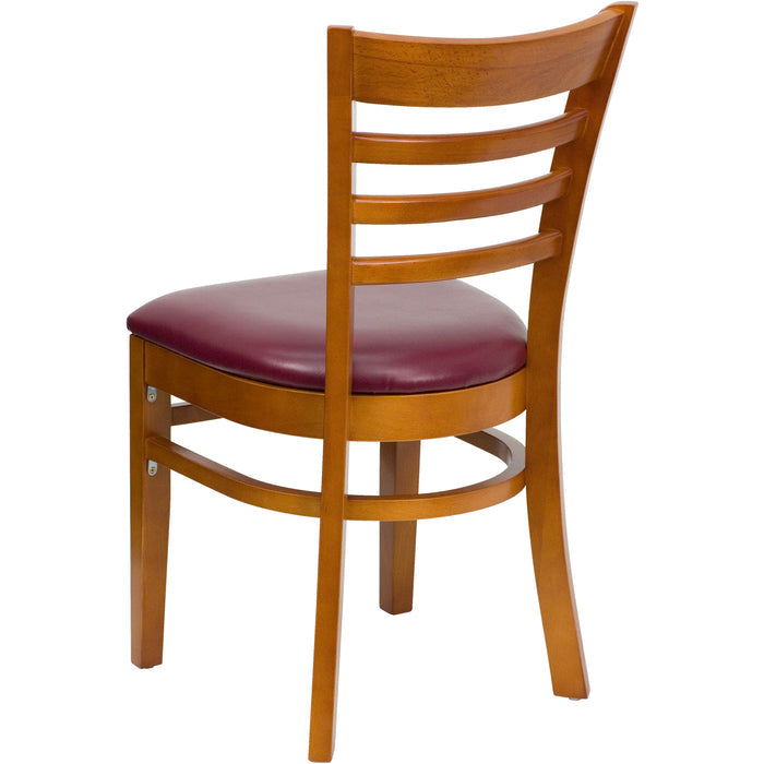 Cherry Wood Chair-Burg Vinyl