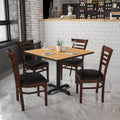 Walnut Wood Chair-Blk Vinyl