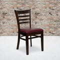 Walnut Wood Chair-Burg Vinyl