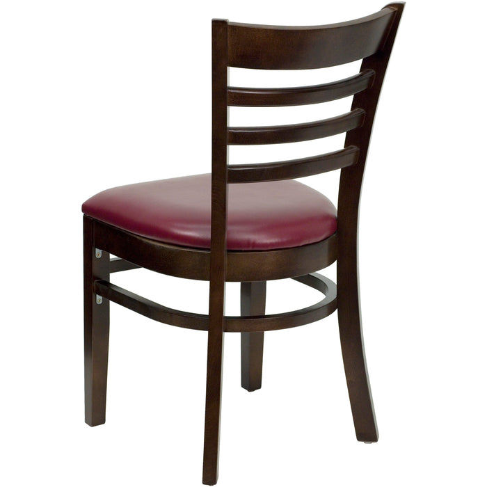 Walnut Wood Chair-Burg Vinyl