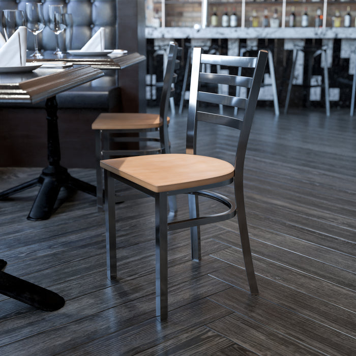 Clear Ladder Chair-Nat Seat