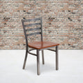 Clear Ladder Chair-Cherry Seat