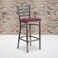 Clear Ladder Stool-Burg Seat