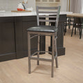 Clear Ladder Stool-Black Seat